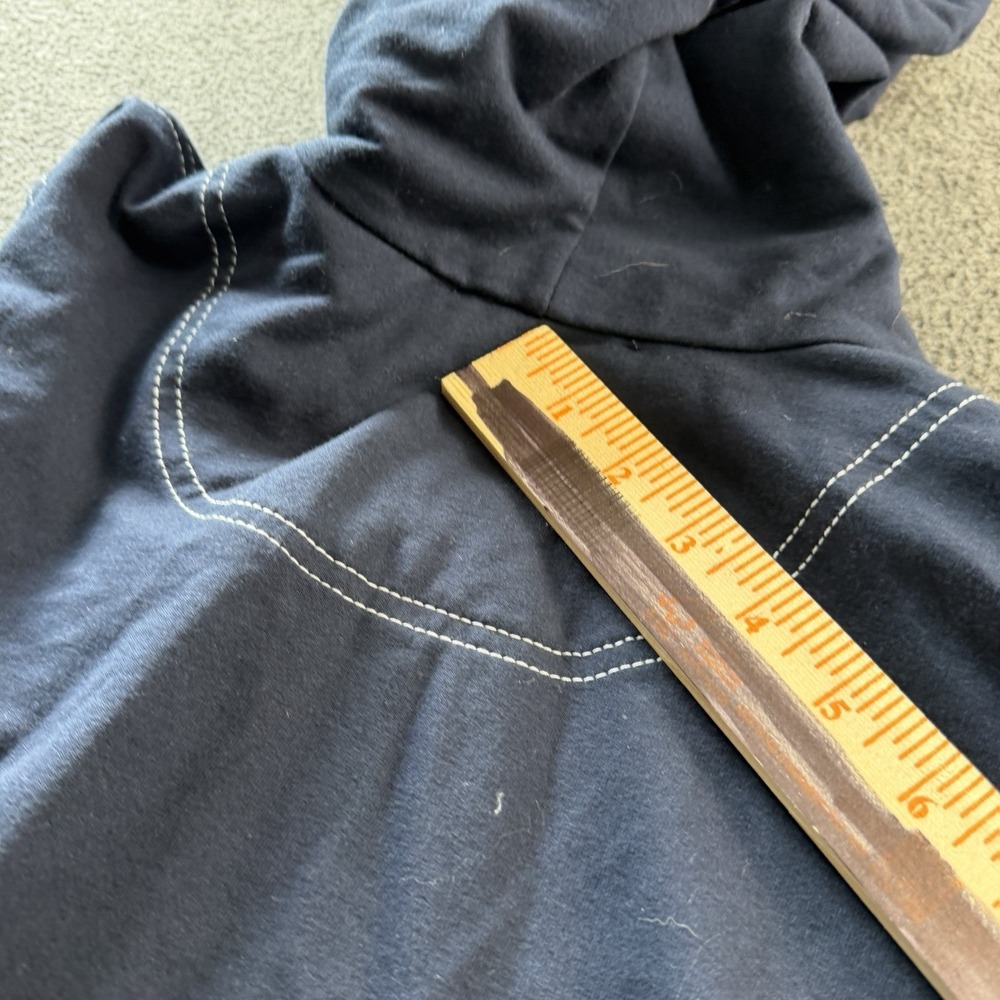 Jones New York Hoodie Navy Blue Nautical Hooded Womens Knit Jacket Size 1x #2030 - Picture 12 of 12